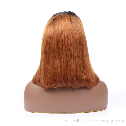 Wholesale Ombre Hair Straight Lace Front Wigs 1b/99j Burgundy and 1b/27 1b/30 Color Blonde Human Hair Lace Front Closure Wig